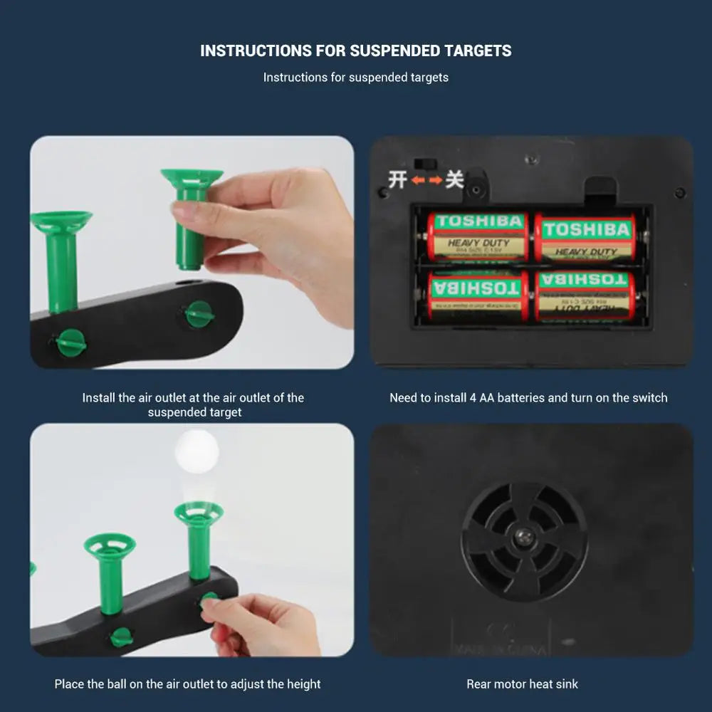 Electric Suspension Practice Target Toys Gun Shooting Floating Ball Indoor Interaction Children Educational Fun Game Kids Toys