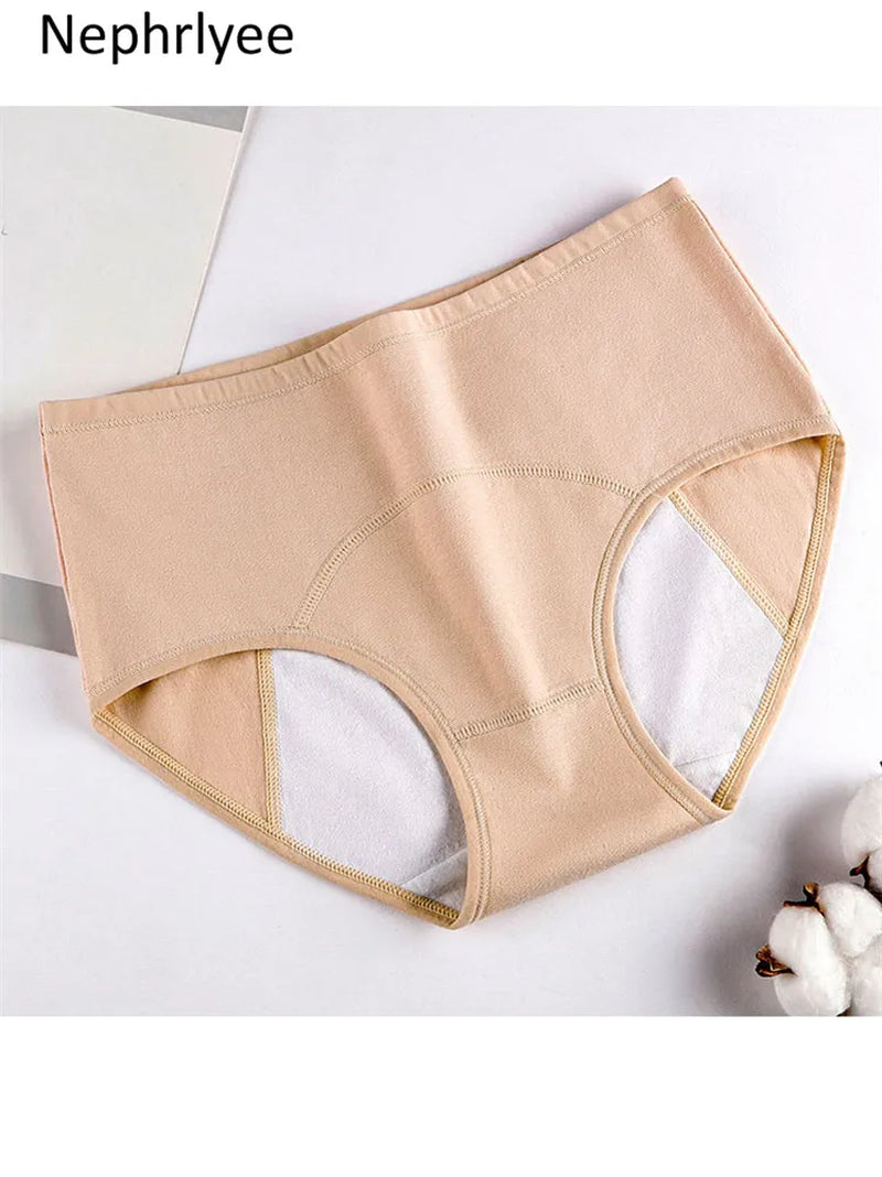 Female Physiological Pants Leak Proof Menstrual Women Underwear Period Panties Cotton Health Seamless Briefs in the Waist Warm