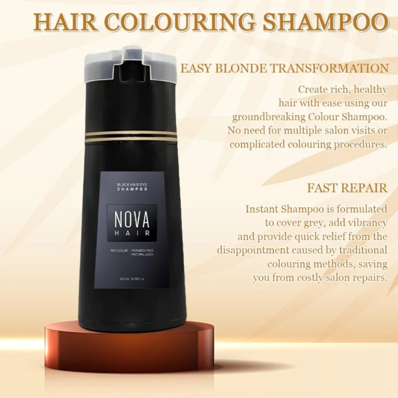 Nova Natural Moisturizing Hair Dye Fluffy Oil Control Smooth Shampoo 3 in 1 Effective Coverage White Hair Dye Hair Care Products