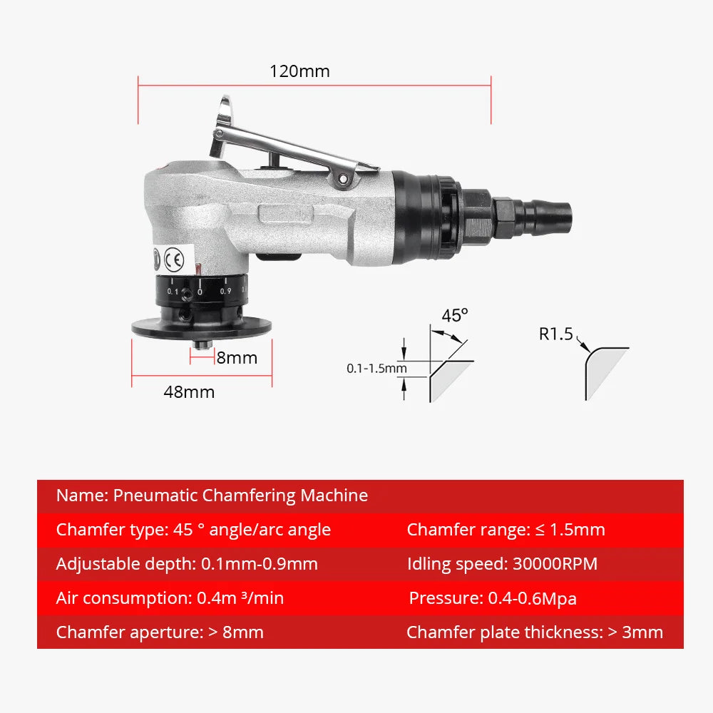 Mini Chamfering Machine Pneumatic Beveling Machine for Inner Hole Deburring Linear Spare Carbide Turning Inserts and Bearings