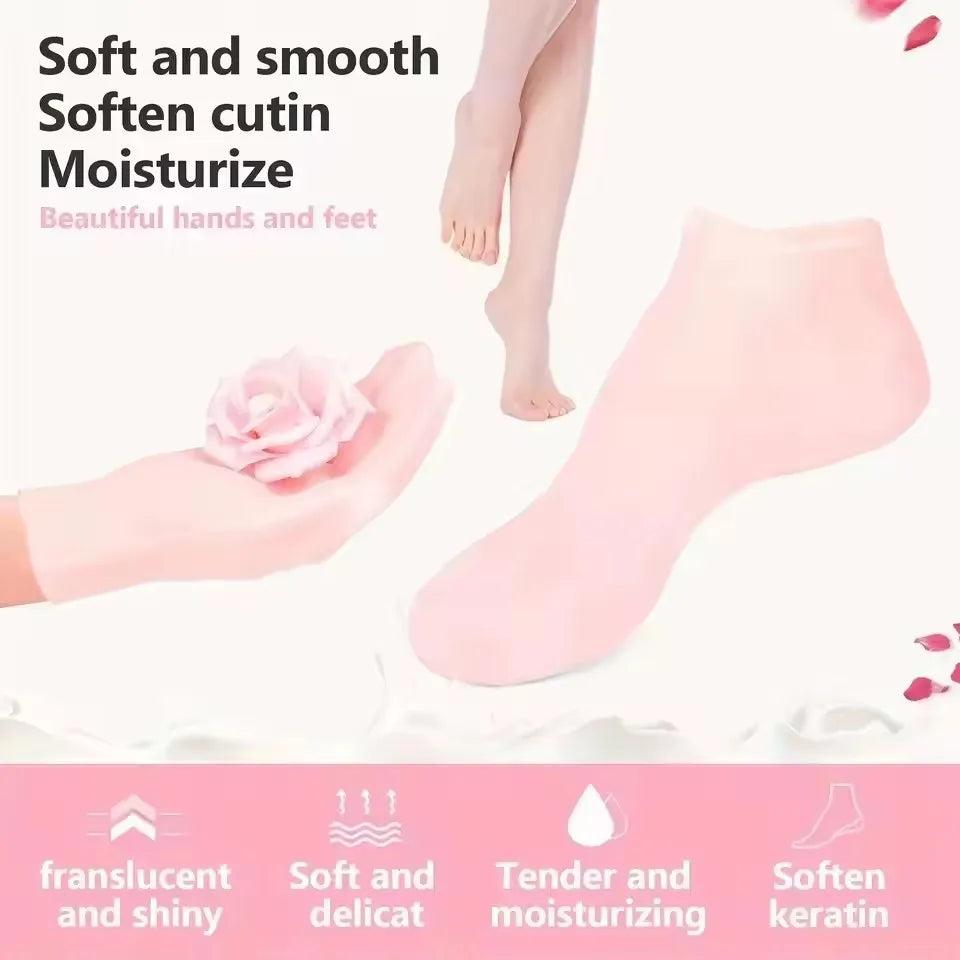 2-Pack Silicone Moisturizing Gloves Exfoliate to Prevent Dry Hands and Leave Hands Smooth and Soft Hand Care Tool
