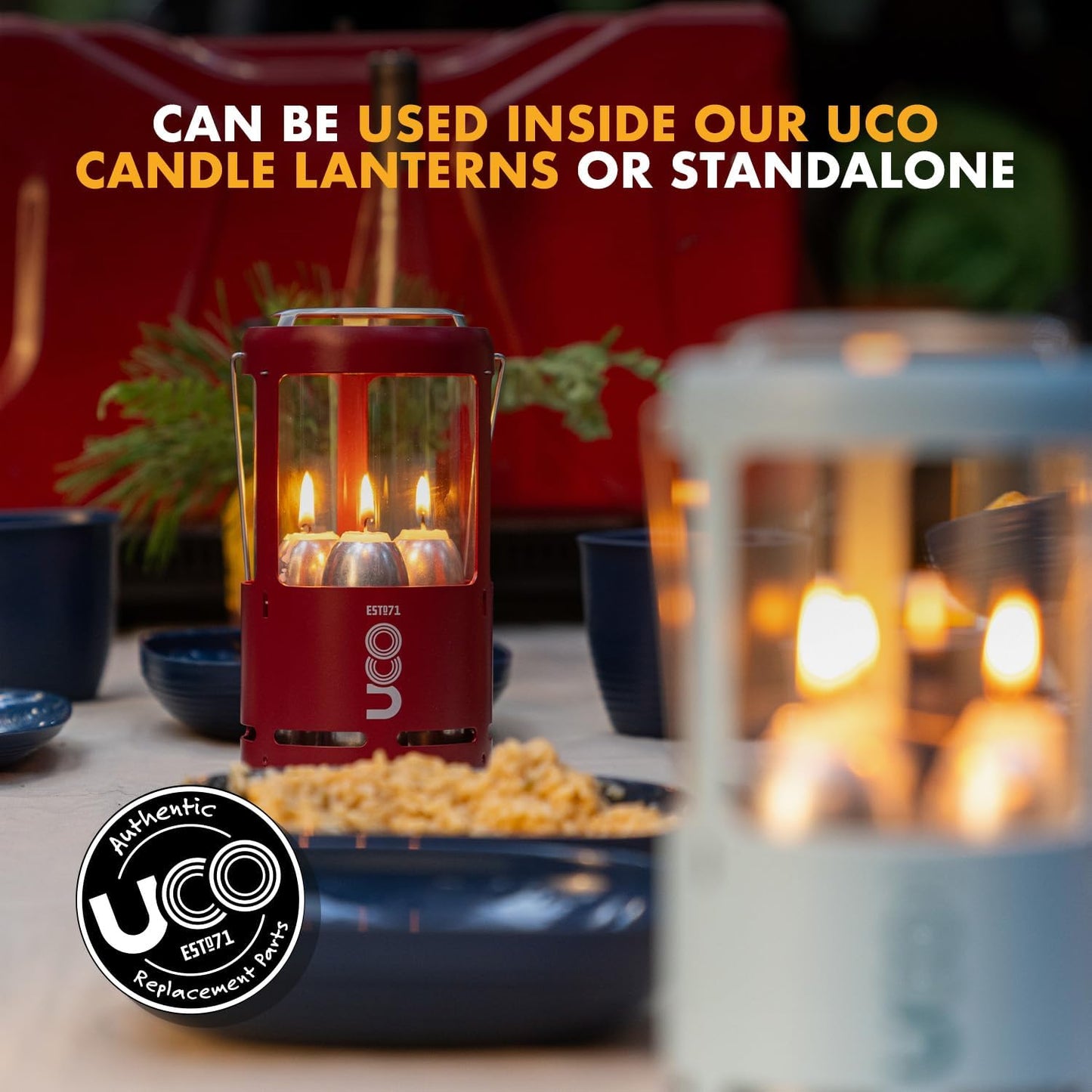 12-Hour Natural Beeswax Long-Burning Candles for Candle Lanterns and Emergency Preparedness, Made in USA