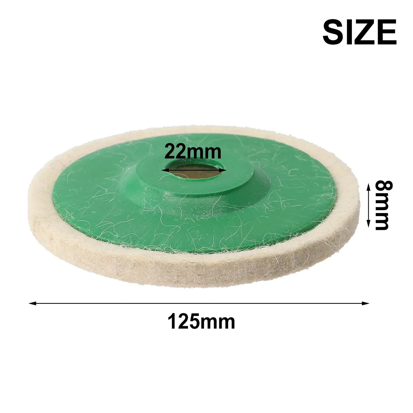 1 PC Wool Felt Disc Polishing Pad 5 in 125 Mm Buffing Grinding Wheel Abrasive Tool Used to Polish or Repair the Scratches