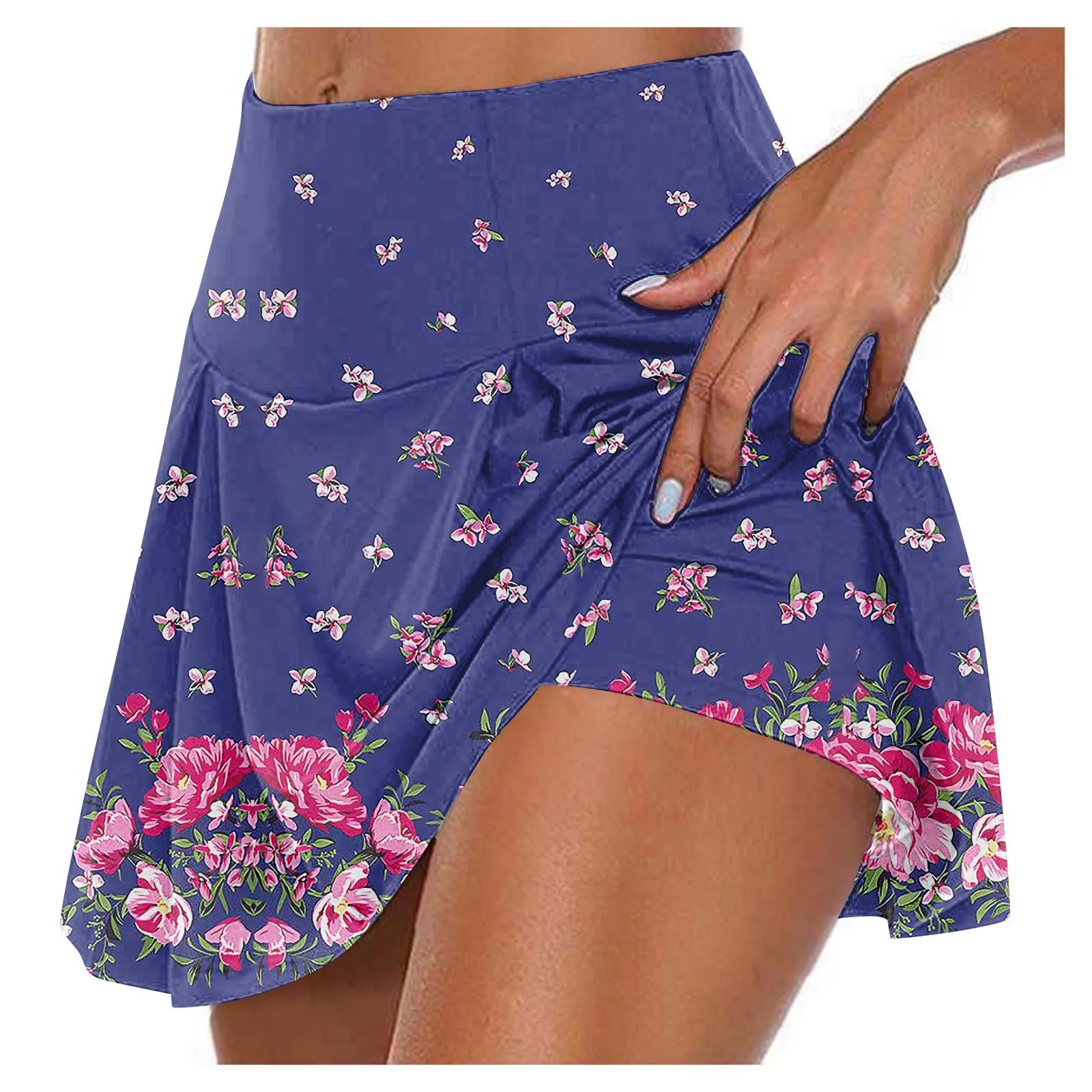 Women'S Athletic Stretchy Pleated Tennis Skirts Run Yoga Inner Shorts Elastic Sports Golf Skorts Skirts for Woman Faldas Mujeres