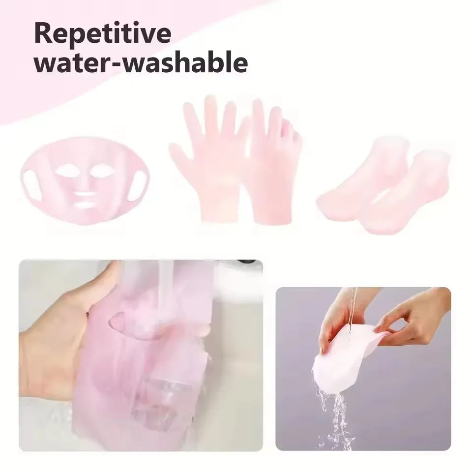 2-Pack Silicone Moisturizing Gloves Exfoliate to Prevent Dry Hands and Leave Hands Smooth and Soft Hand Care Tool
