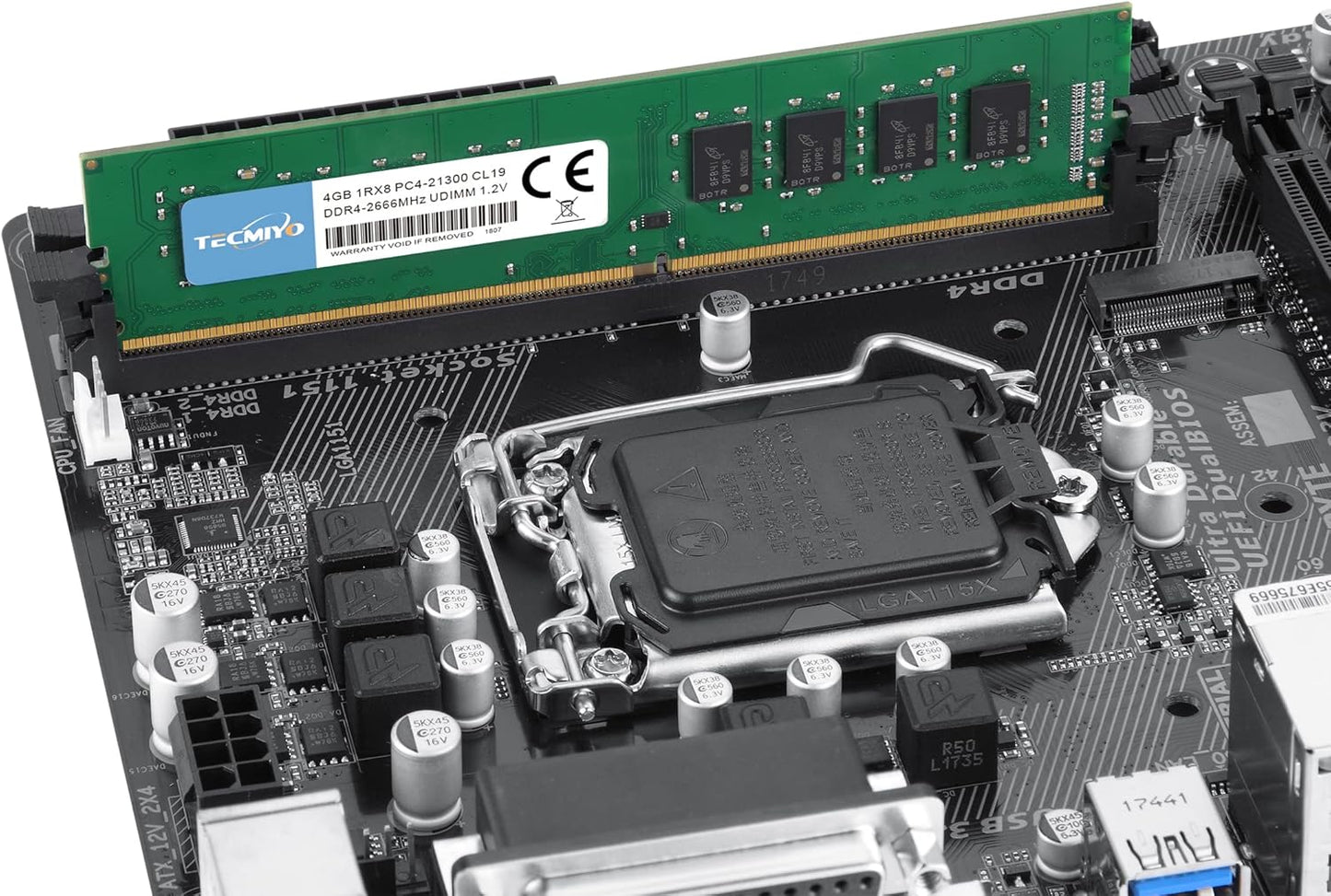 Ddr4-2666Mhz (2X4Gb) 8GB RAM Kit UDIMM PC4-21300U 288Pin Desktop Memory Unbuffered 1.2V CL19 1RX8