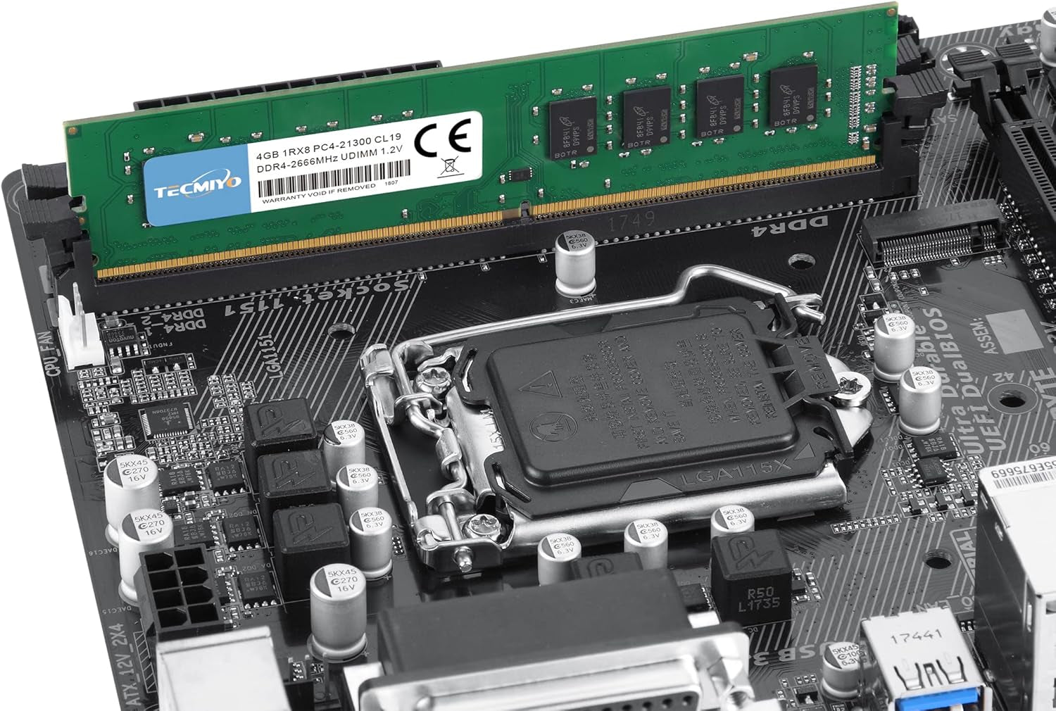 Ddr4-2666Mhz (2X4Gb) 8GB RAM Kit UDIMM PC4-21300U 288Pin Desktop Memory Unbuffered 1.2V CL19 1RX8