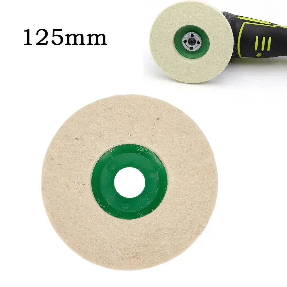 1 PC Wool Felt Disc Polishing Pad 5 in 125 Mm Buffing Grinding Wheel Abrasive Tool Used to Polish or Repair the Scratches