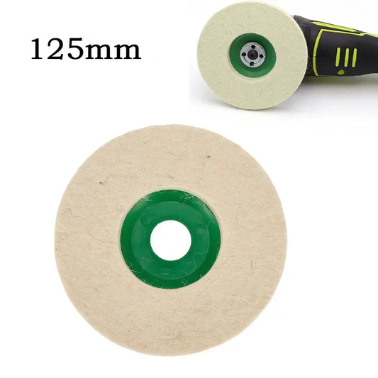 1 PC Wool Felt Disc Polishing Pad 5 in 125 Mm Buffing Grinding Wheel Abrasive Tool Used to Polish or Repair the Scratches