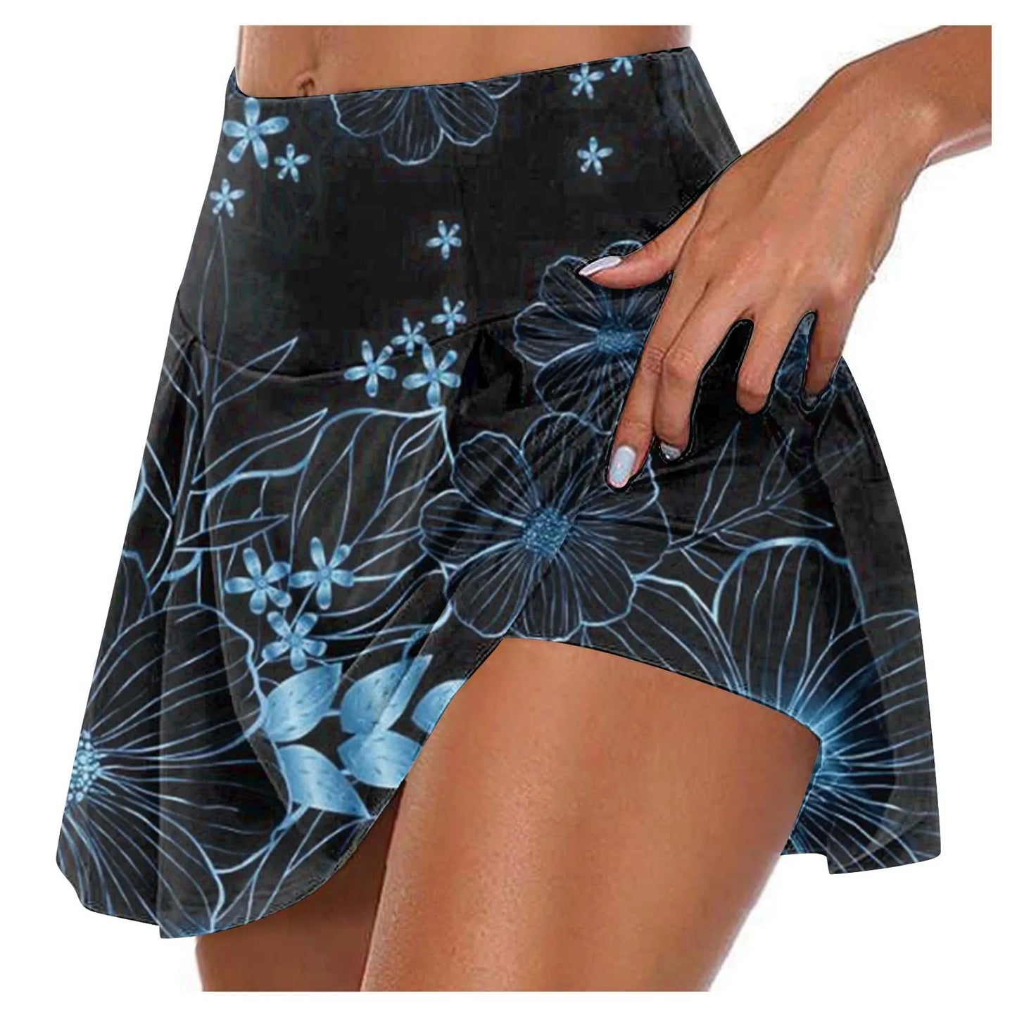 Women'S Athletic Stretchy Pleated Tennis Skirts Run Yoga Inner Shorts Elastic Sports Golf Skorts Skirts for Woman Faldas Mujeres