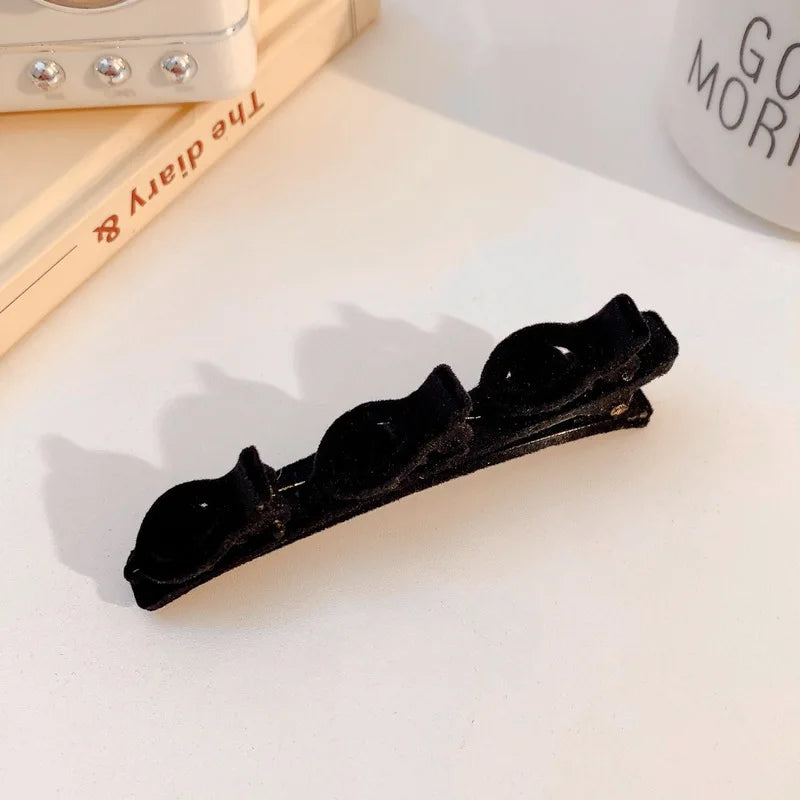 2023 Fashion Flocked Bangs Hair Clasps for Women Girls Mini Cute Barrettes Children Hairgrip Alice Braided Hair Accessories