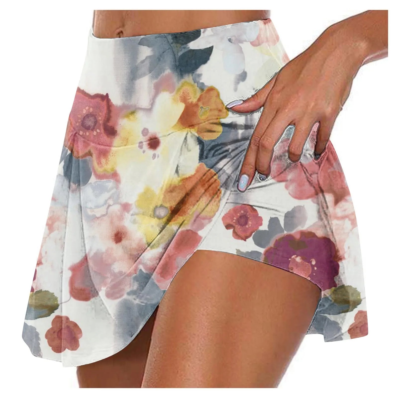 Women'S Athletic Stretchy Pleated Tennis Skirts Run Yoga Inner Shorts Elastic Sports Golf Skorts Skirts for Woman Faldas Mujeres